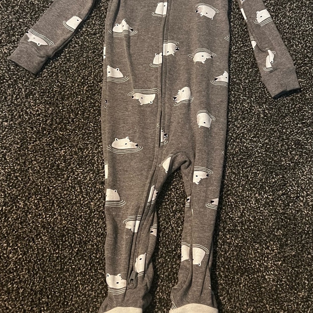 Carter's Charcoal Polar Bear Footie